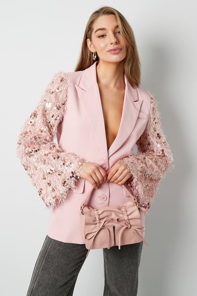Blazer flauschig funkelnd - Pink h5 Bild2